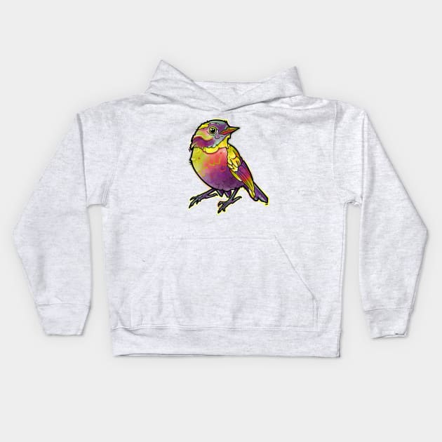 cute rainbow bird Kids Hoodie by weilertsen